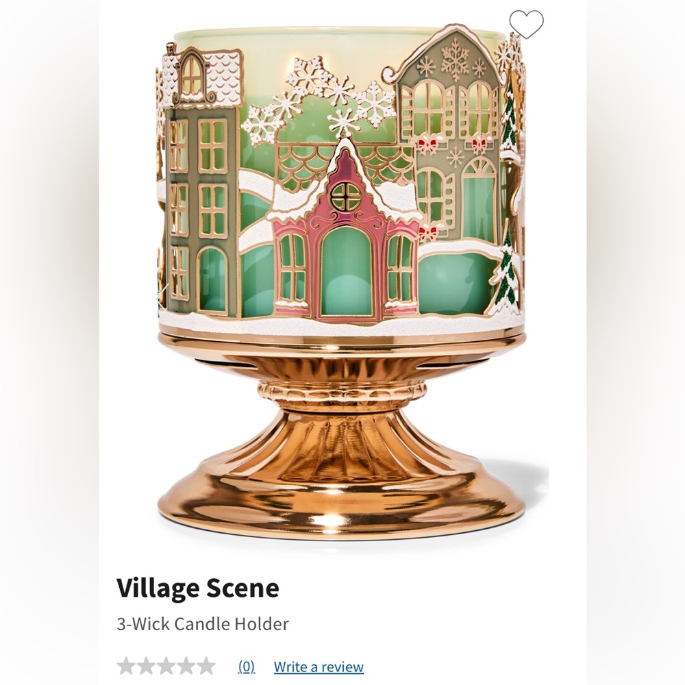 ‘Village Scene’ by Bath & Body Works, 3-Wick Candle Holder, 2024 Series, NWT Box